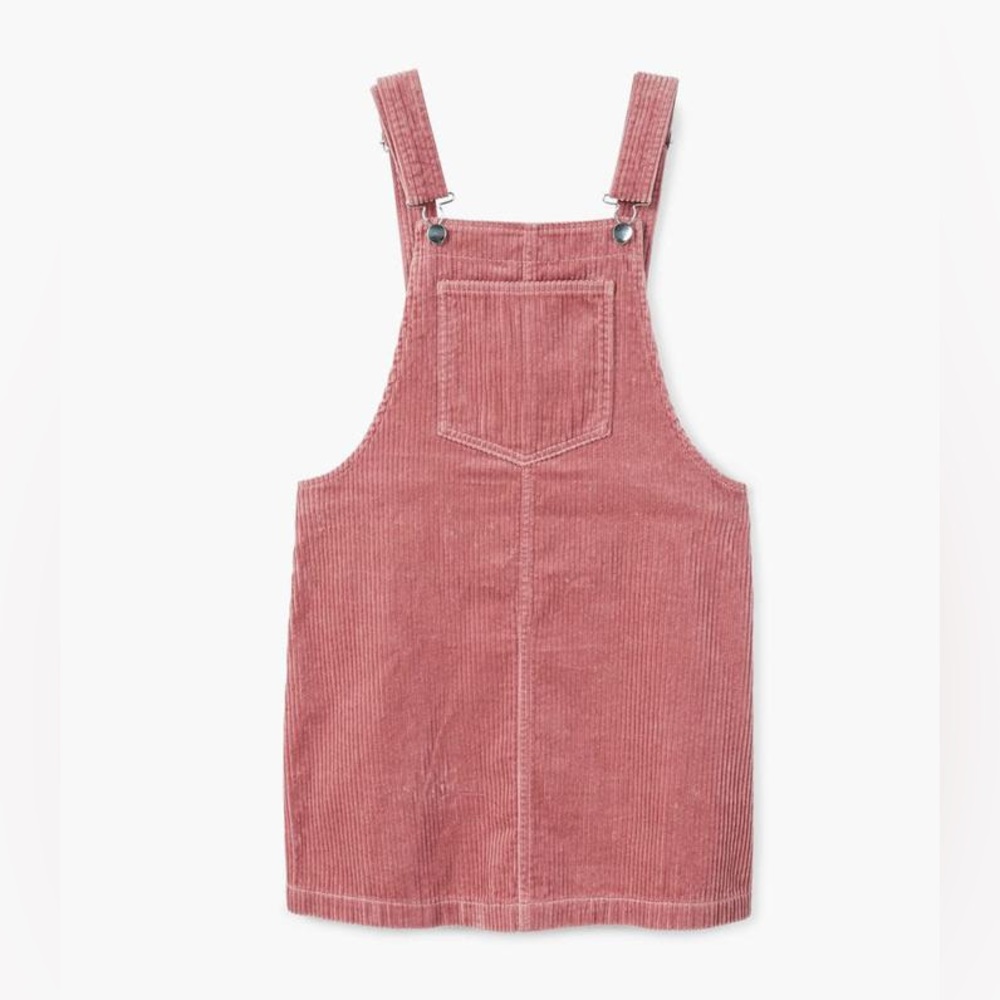 Corduroy pinafore overall dress Mango